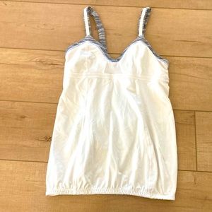 lululemon athletica White and Gray Tank Top